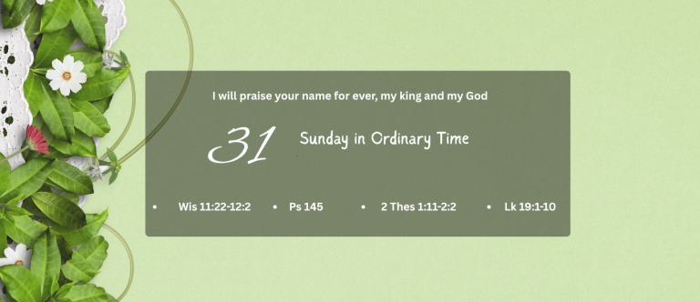 31st SUNDAY IN ORDINARY TIME (YEAR C)