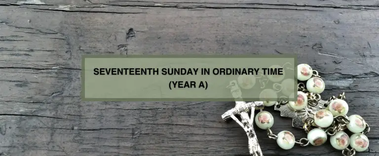 SEVENTEENTH SUNDAY IN ORDINARY TIME (YEAR A)
